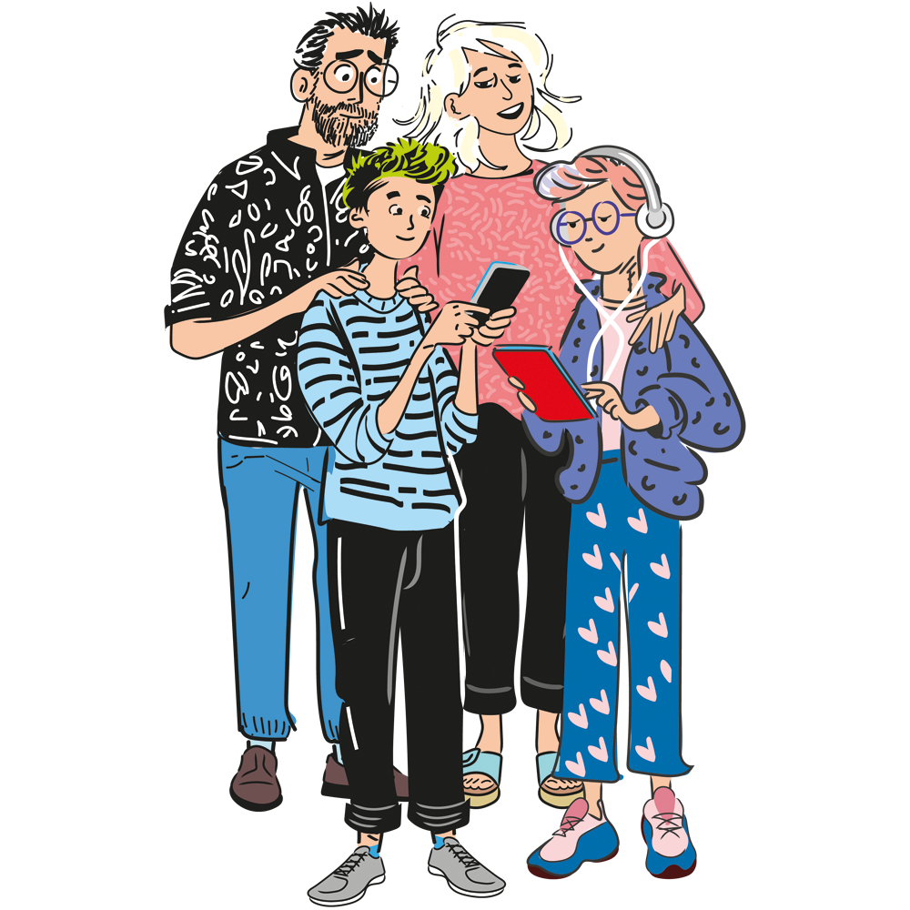 Familie stehend